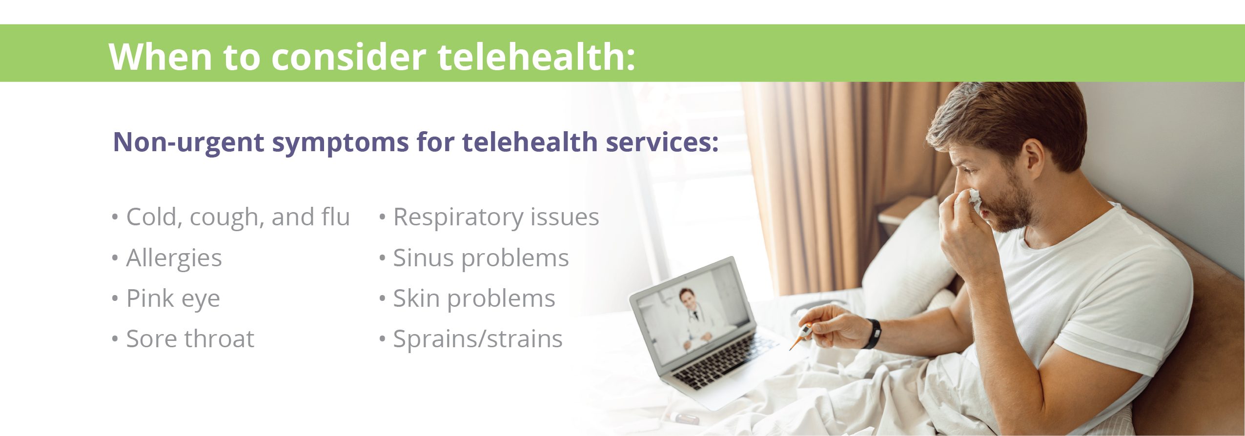 When to consider telehealth