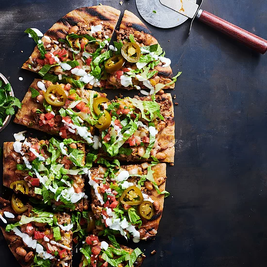 Grilled Taco Pizza